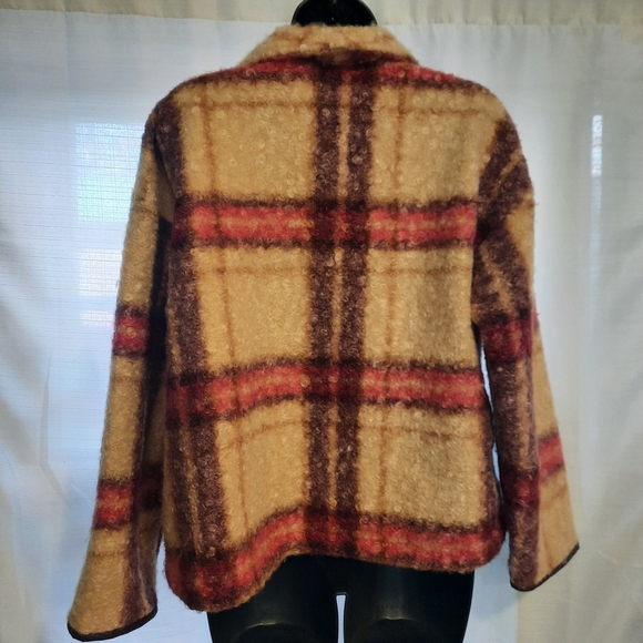 Plaid Wool-Blend Jacket - Picture 2 of 9